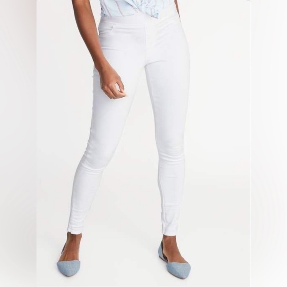 Old Navy Rockstar Jeggings, white pull on jeans